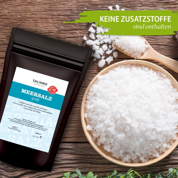 1KG mediterranes Meersalz grob  ohne Zusätze